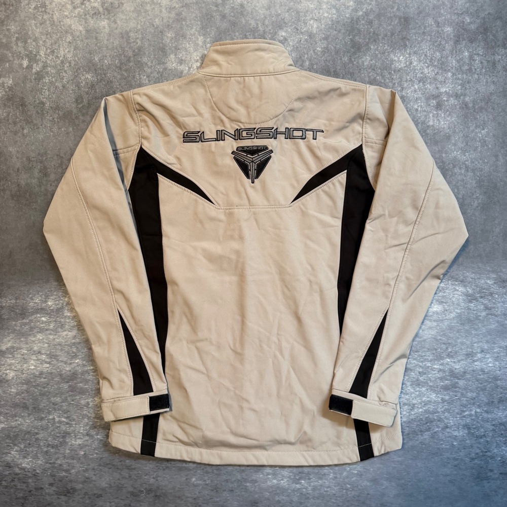 Polaris Slingshot Jacket Mens Large Gray Black Softshell Full Zip Performance L